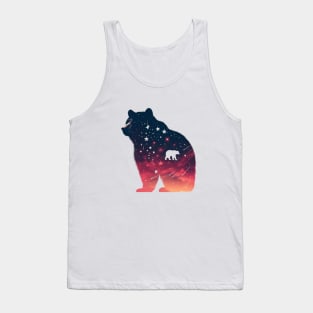 silhouette of a bear Tank Top